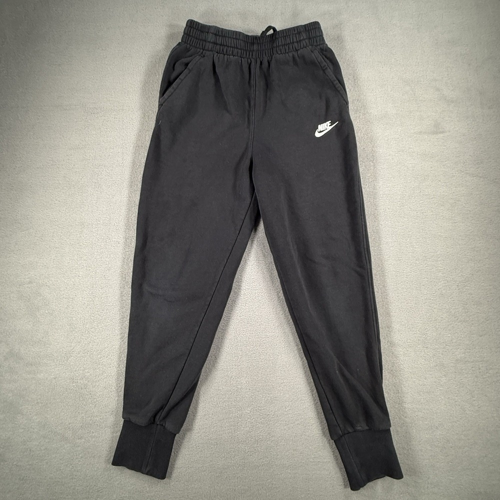 Nike Pants Boys Large Black Club Fleece Athletic Joggers Sweatpants